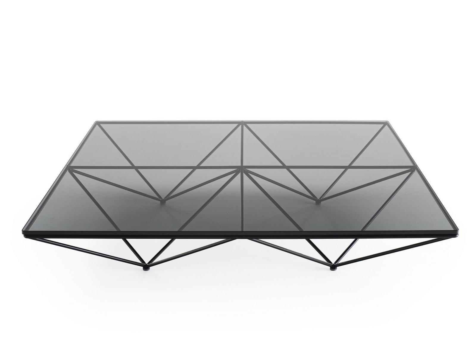 ALANDA '18 Rectangular glass and steel coffee table