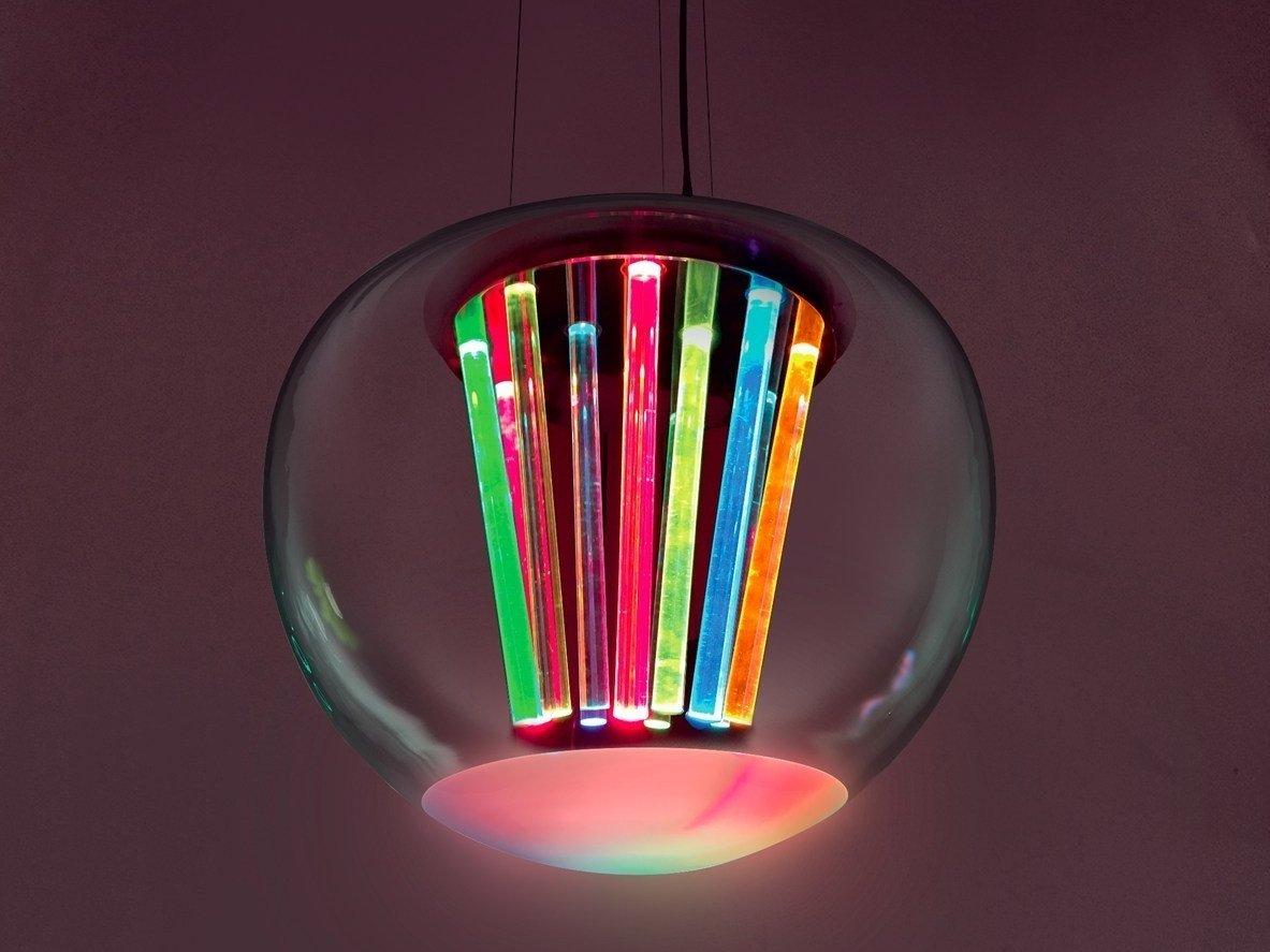 SPECTRAL LIGHT LED direct light blown glass pendant lamp