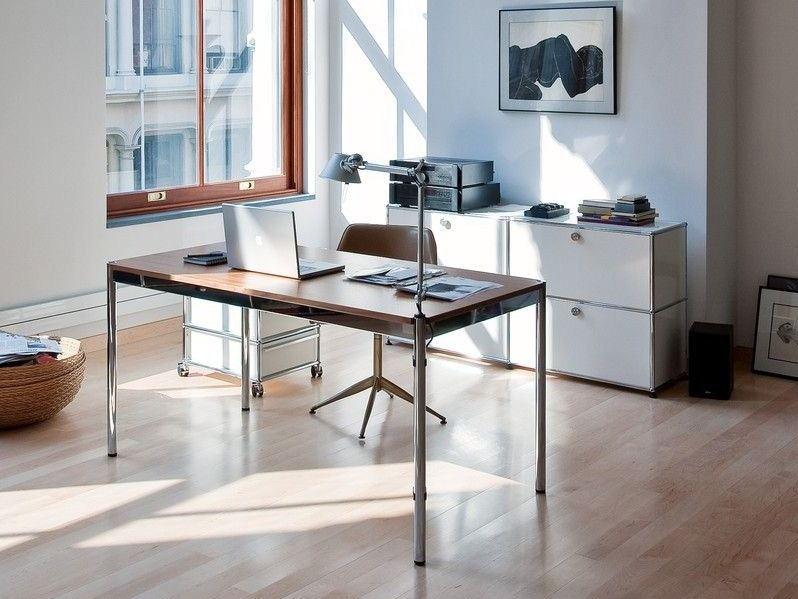 HALLER HOME OFFICE TABLE Height-adjustable steel writing desk