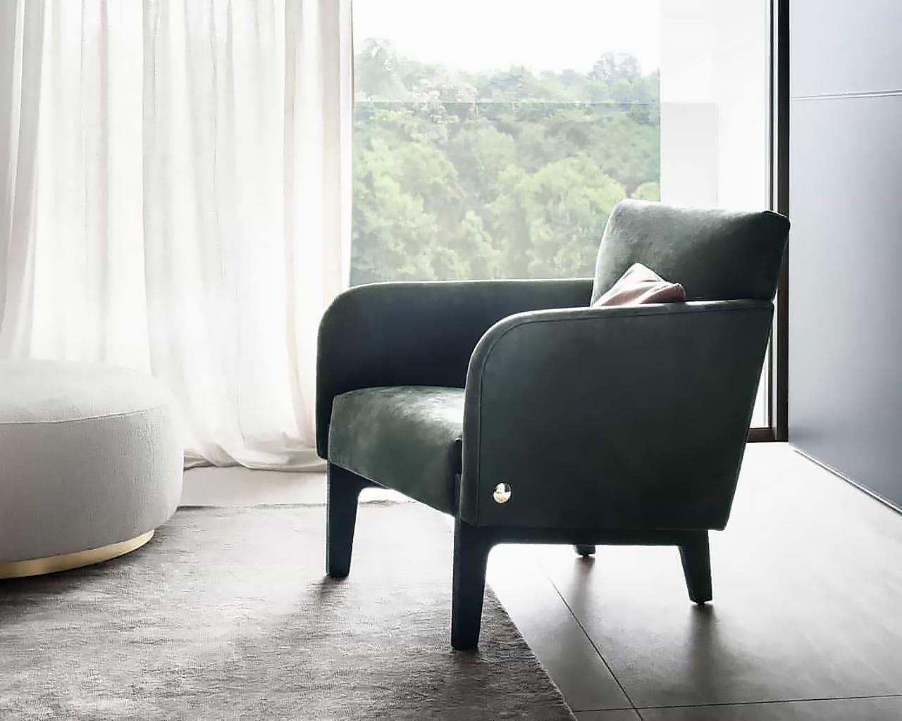 AGATA Nabuk armchair in a luxury style