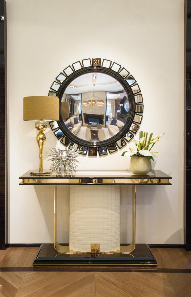 CONSTANCE Round framed wall-mounted mirror