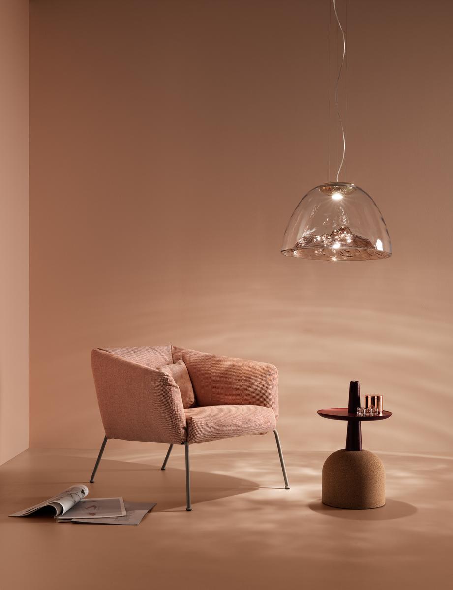 MOUNTAIN VIEW LED blown glass pendant lamp