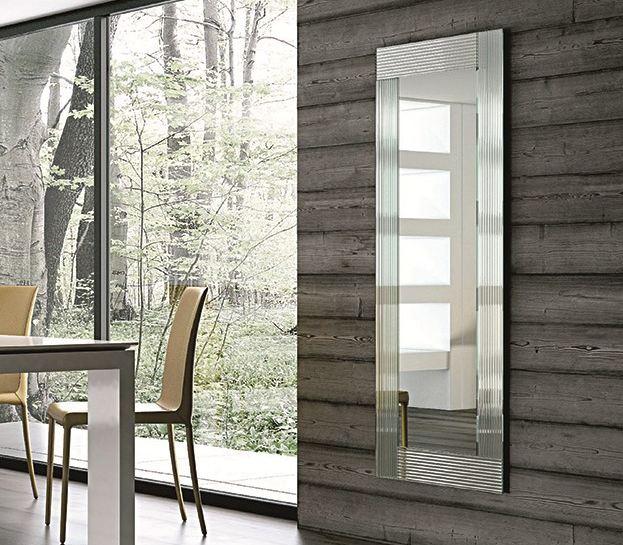 FLUTE Wall-mounted framed mirror