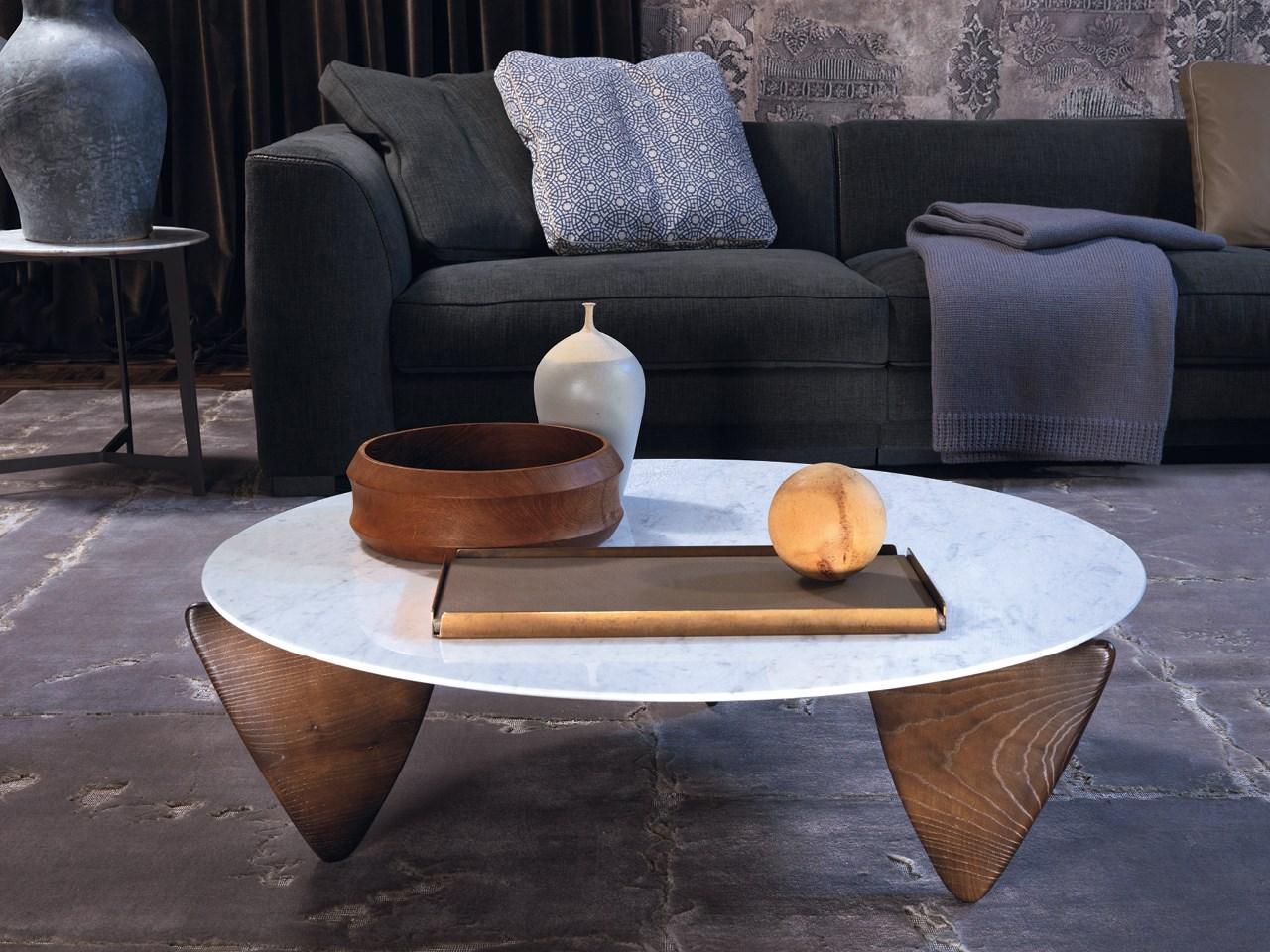 BROCK Carrara marble coffee table