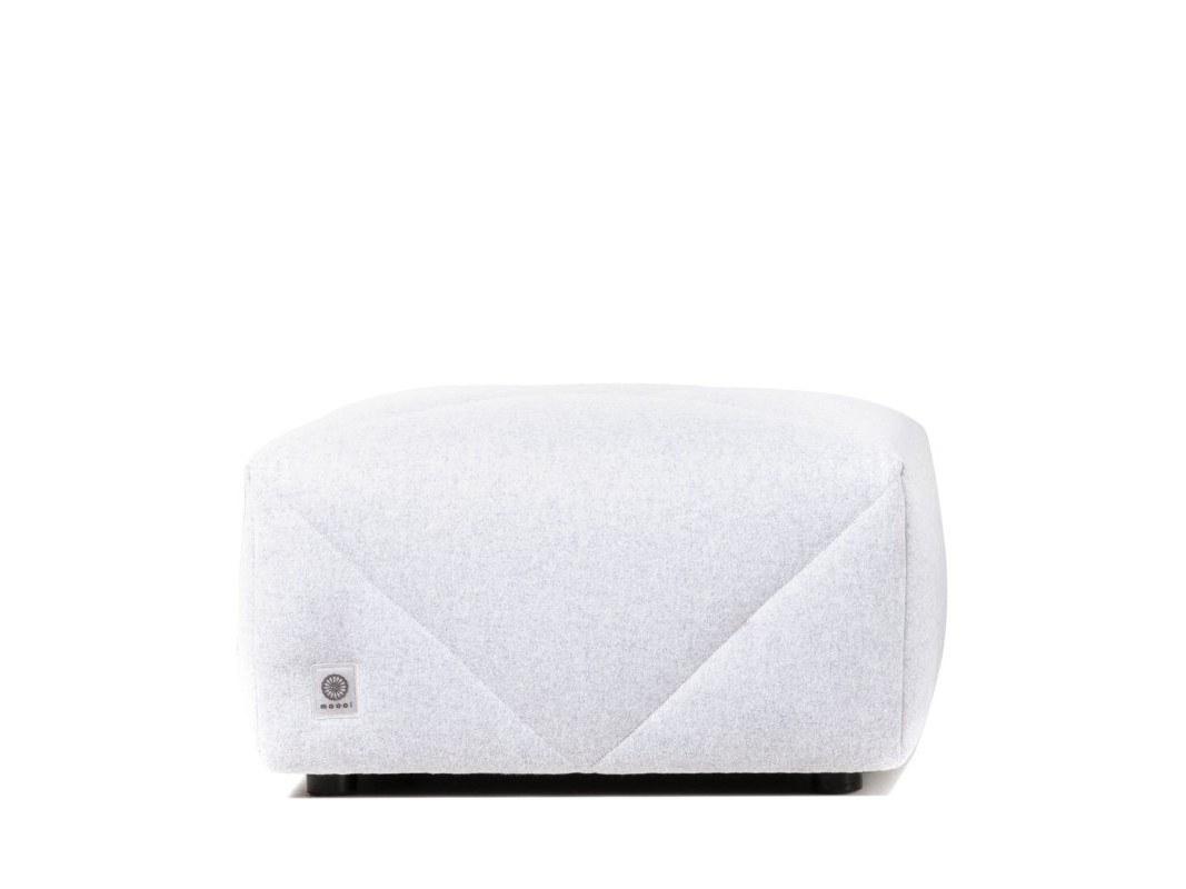 BFF Contemporary style upholstered square leather pouf