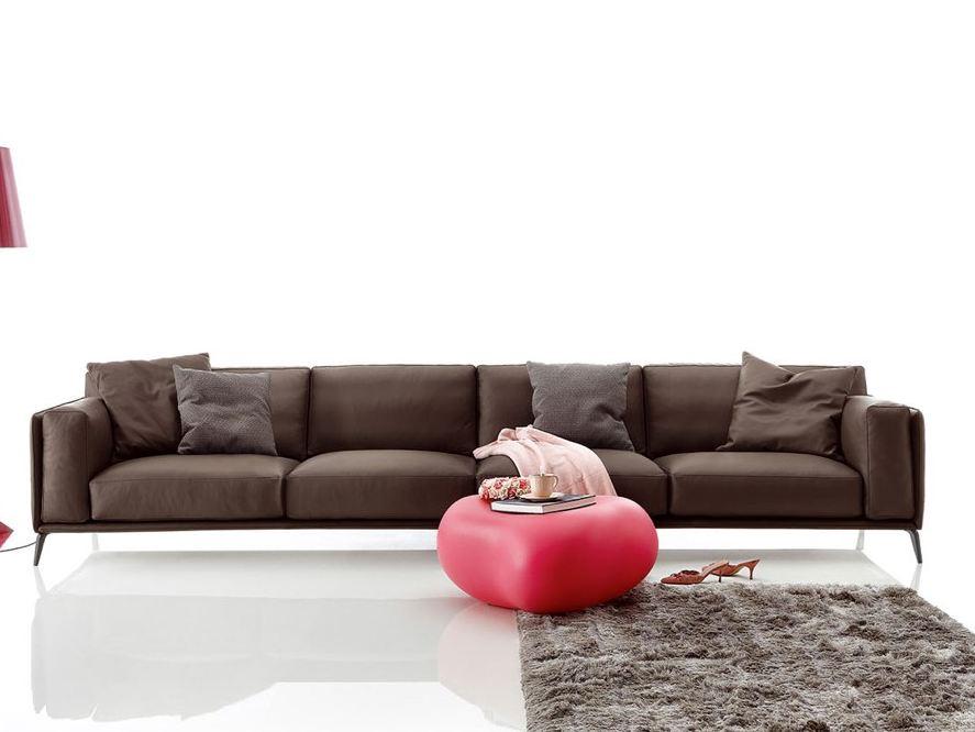 KRIS LEATHER LOW Sectional Eco-leather sofa