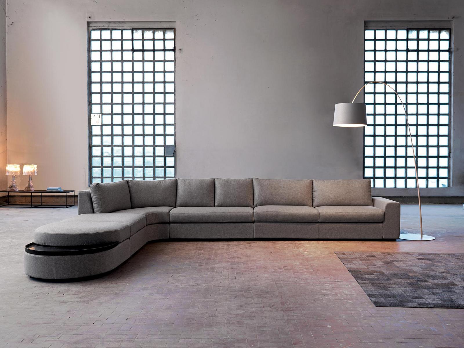SANDER Corner fabric sofa with chaise longue