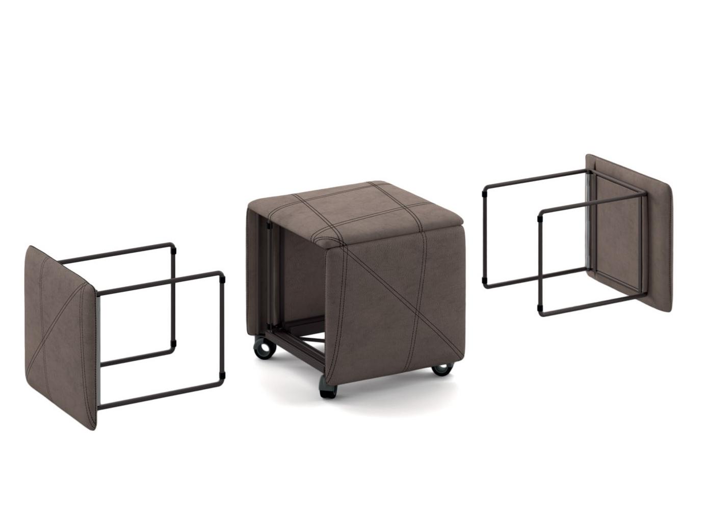 CUBIX Leather chair / pouf