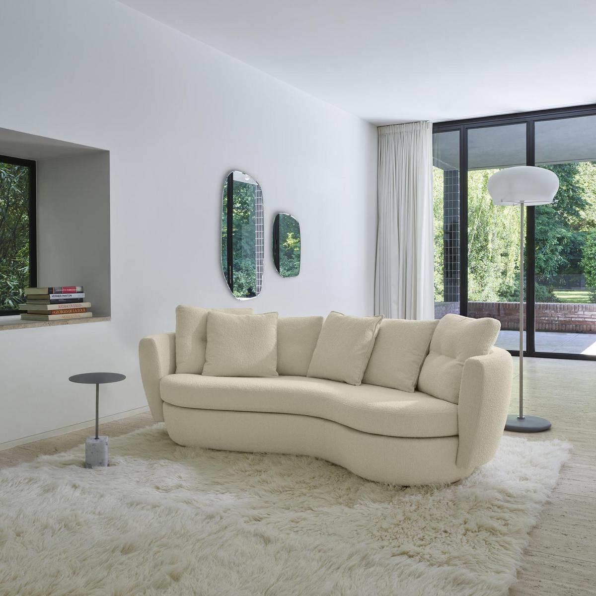 IPANEMA Curved 3 seater fabric sofa