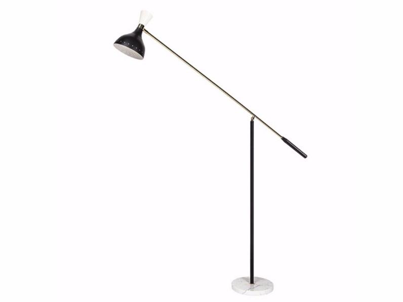 MILWAUKEE Direct light floor lamp with swing arm