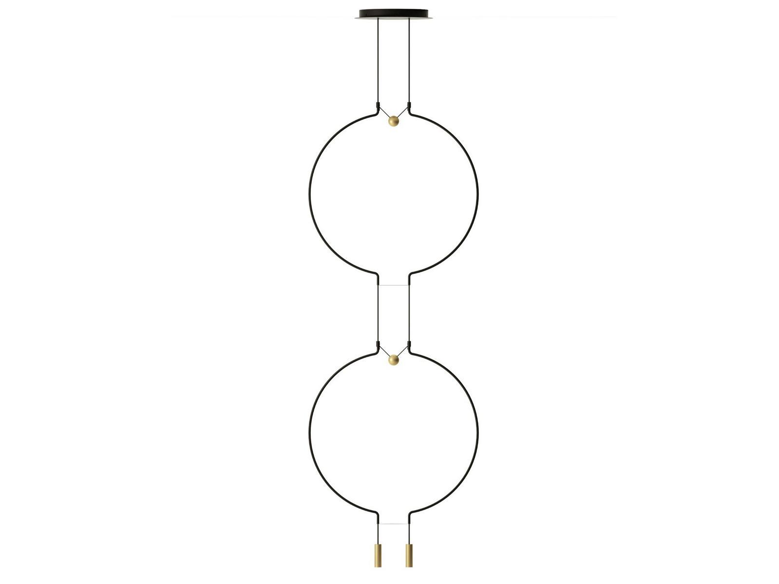 LIAISON TWO LEVELS LED metal pendant lamp