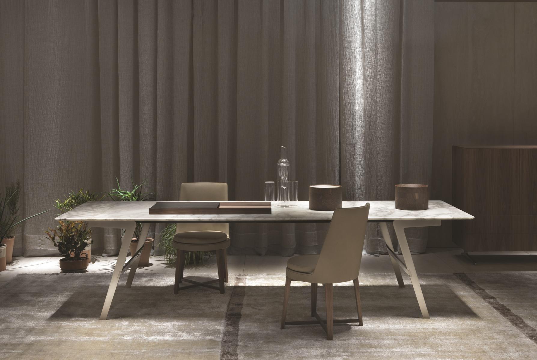 SOFFIO Rectangular marble dining table