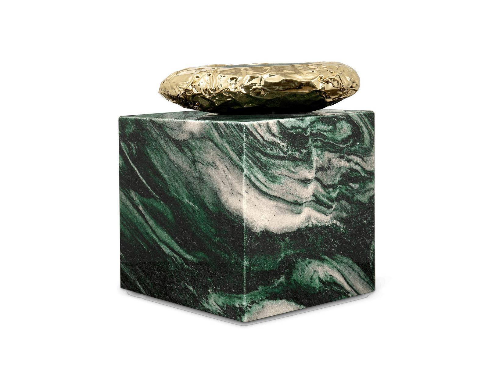 STONEHENGE LAPONIA GREEN Square marble coffee table