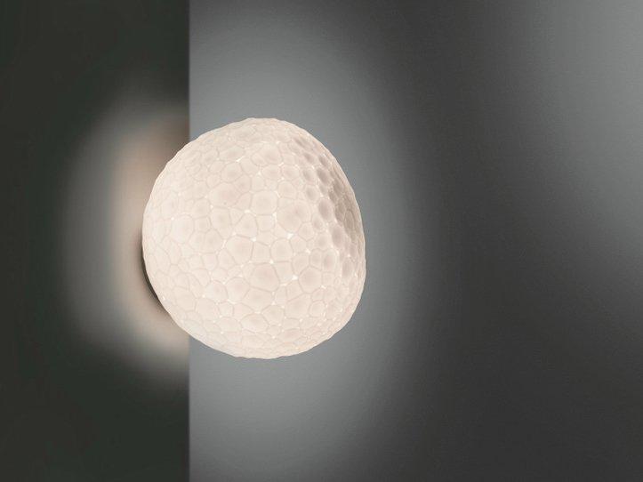 METEORITE Blown glass wall lamp