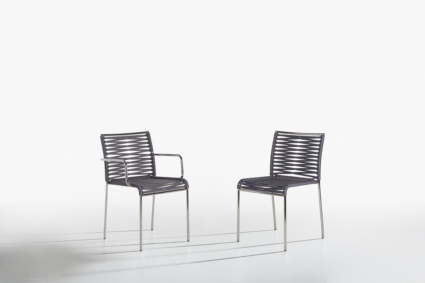 ARIA Steel chair with armrests