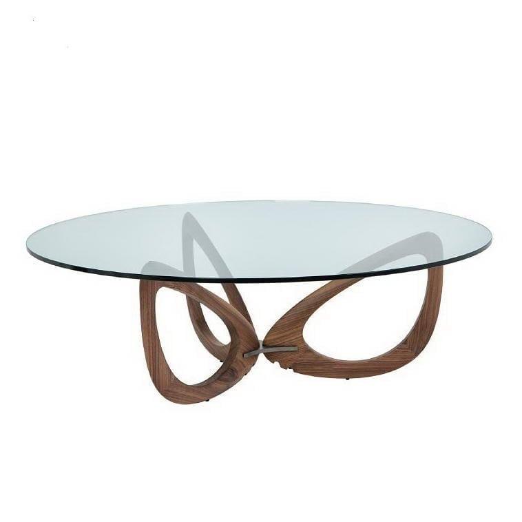 HELIX Round glass coffee table