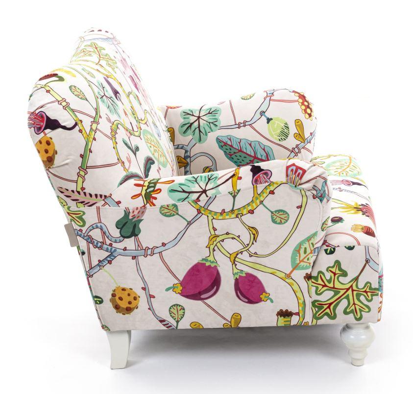 BOTANICAL DIVA Fabric armchair with armrests