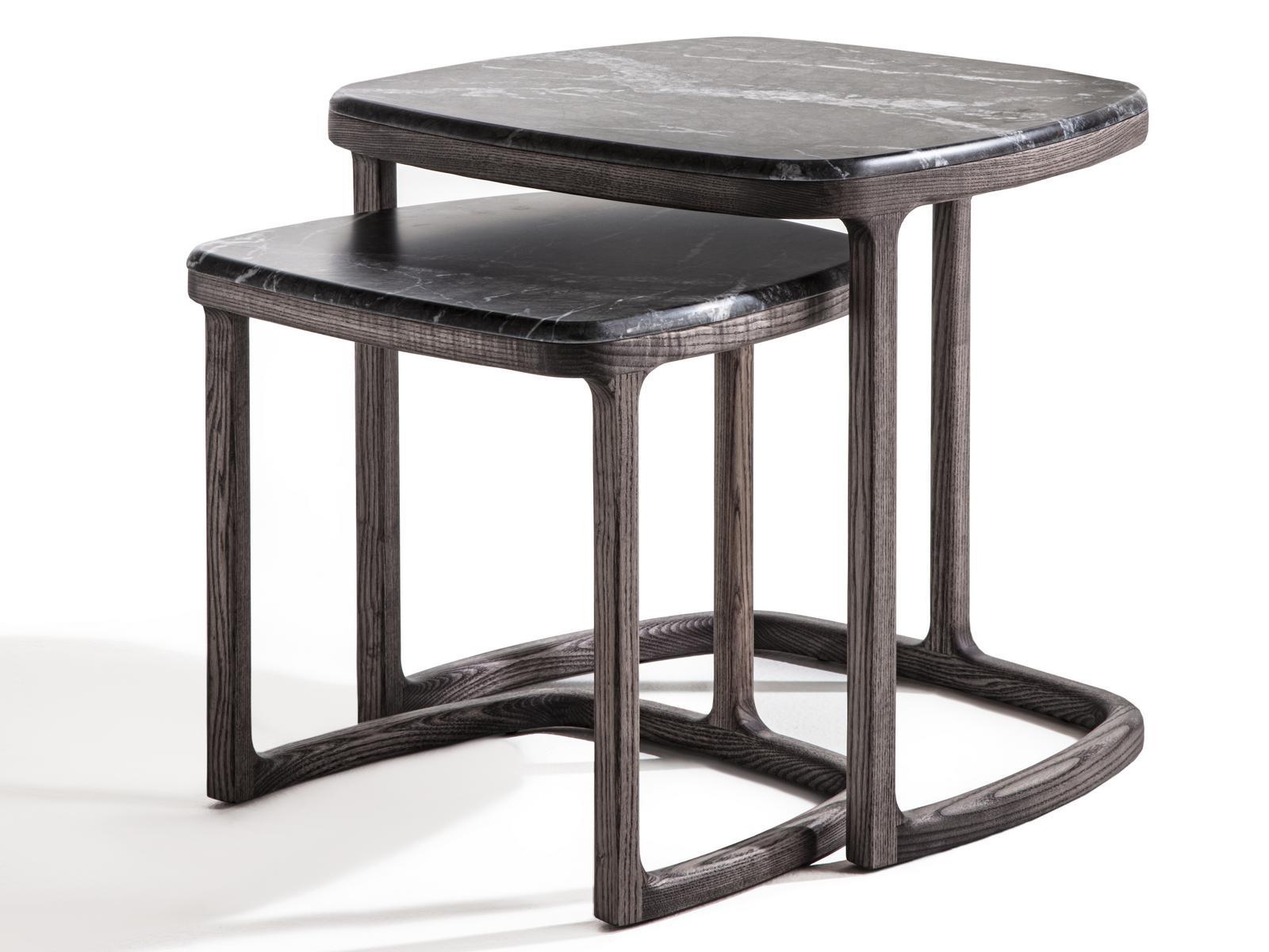 ANTIGONE Ash coffee table and marble top