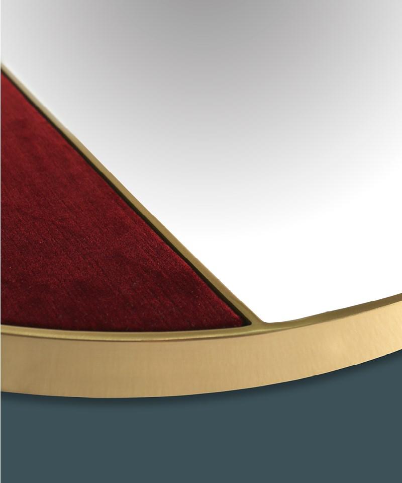 HALF MOON Round wall-mounted mirror
