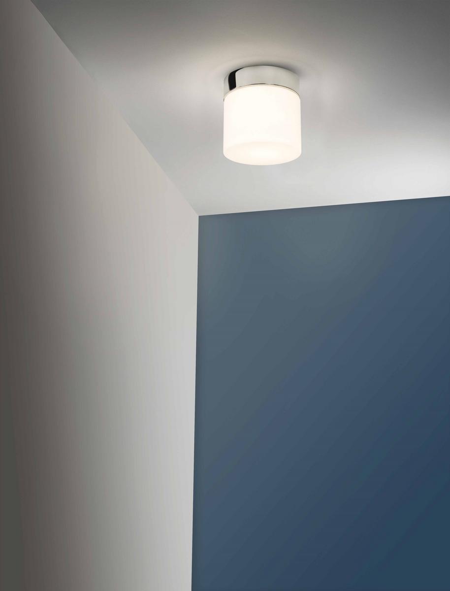 SABINA Glass and steel ceiling light with dimmer