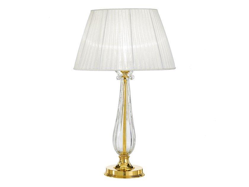 VALENTINA 269/LG Gold plated table lamp with crystal and organza shade