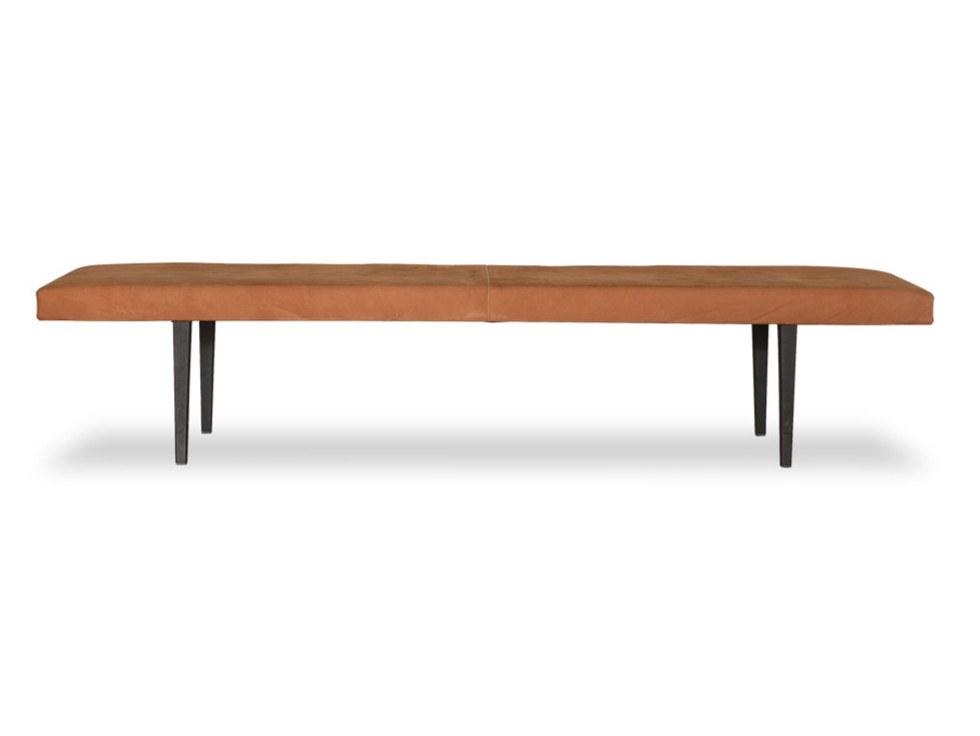 GARÇON Upholstered leather bench