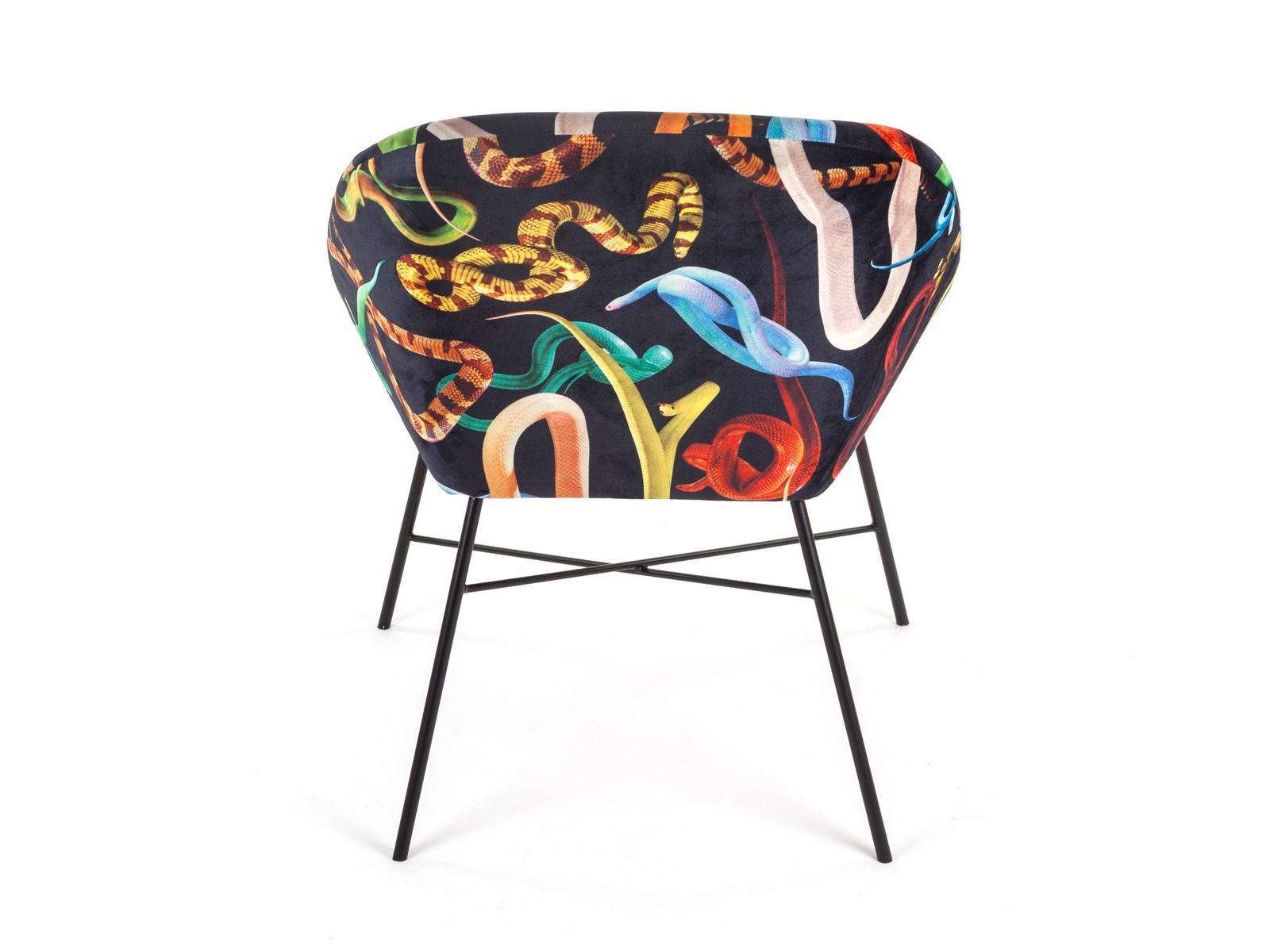 SNAKES Upholstered fabric chair