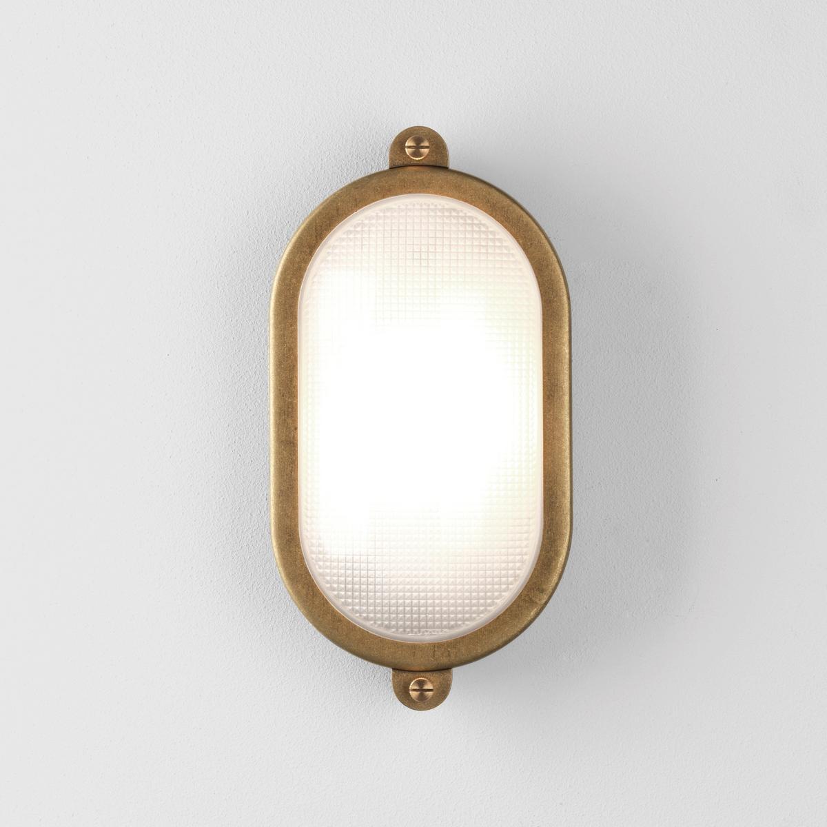 MALIBU LED outdoor wall lamp in brass and glass