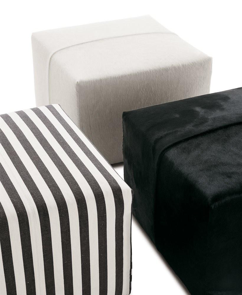 P60 Upholstered fabric pouf
