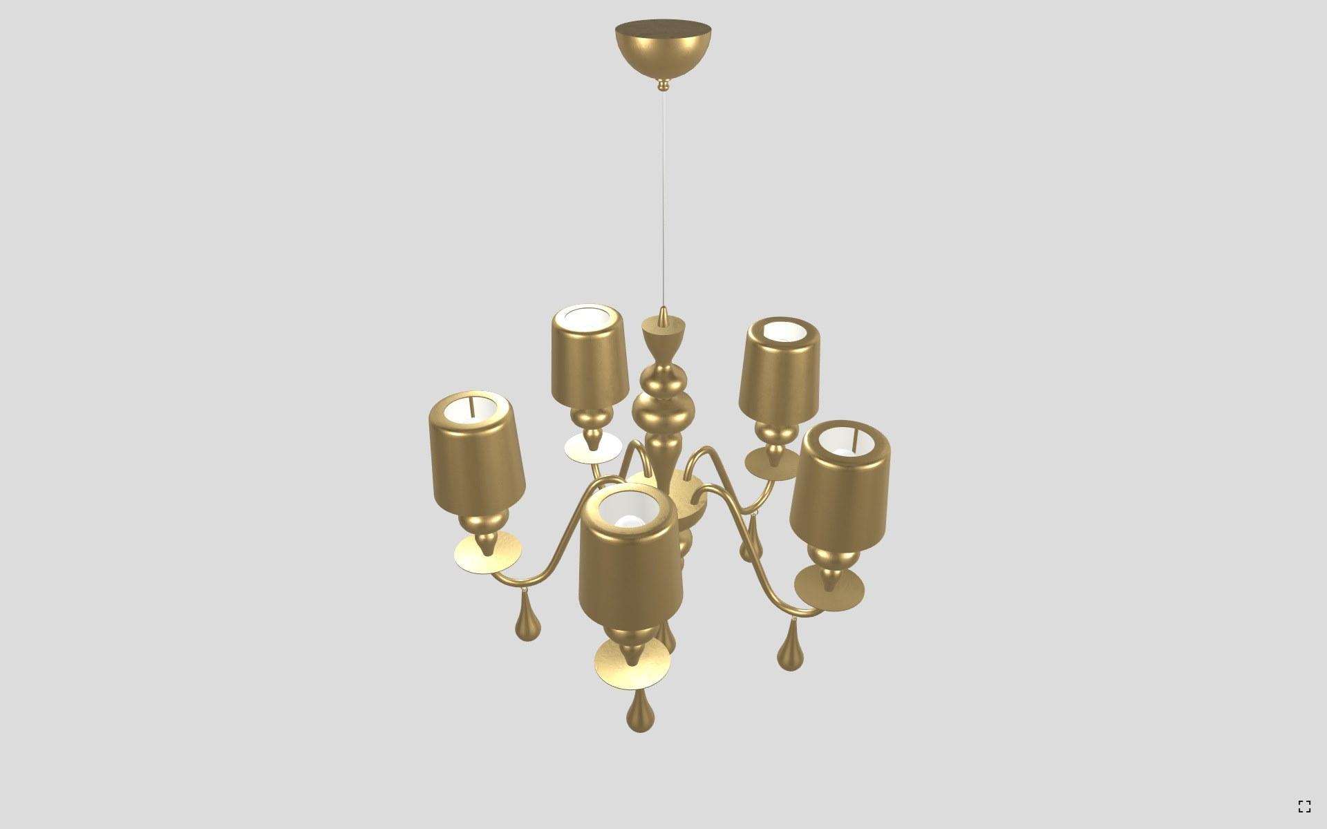 EVA S5 Powder coated aluminium chandelier