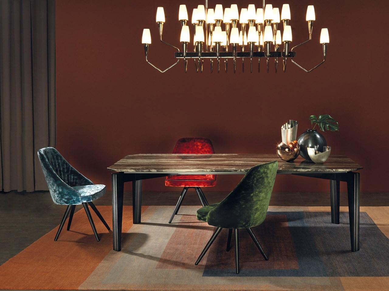 CURZIO Rectangular marble dining table