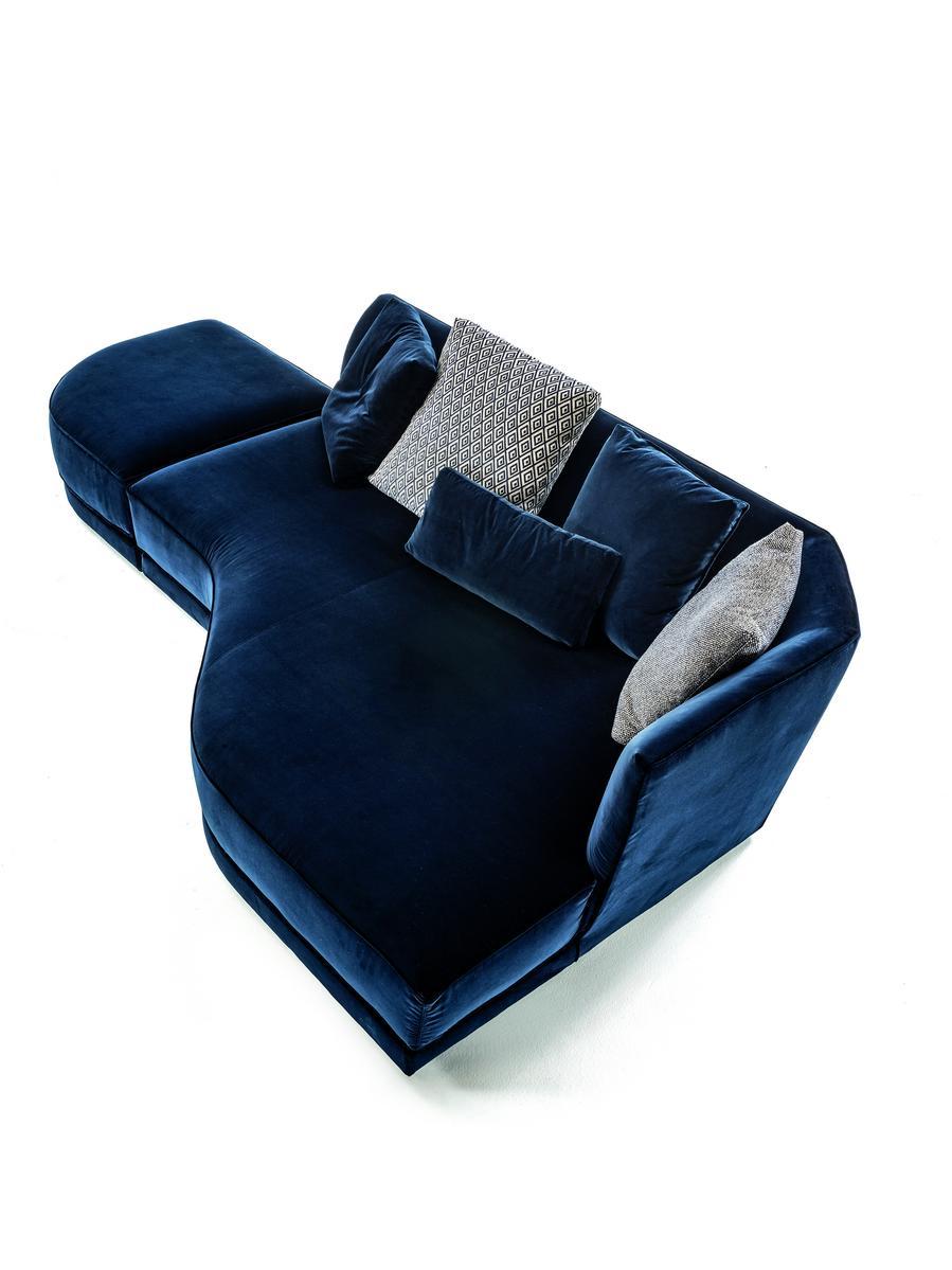 FOSTER Corner fabric sofa with chaise longue