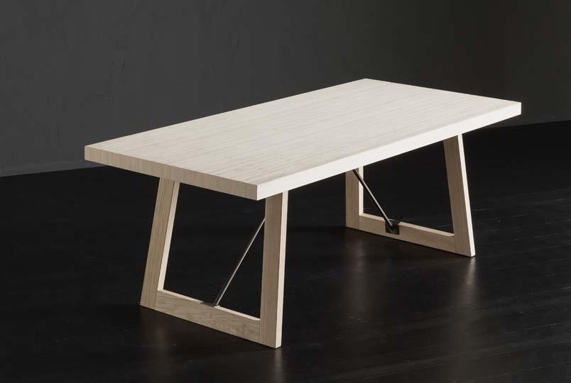NIZZA + FLAT/ TIRANTI Rectangular wooden dining table