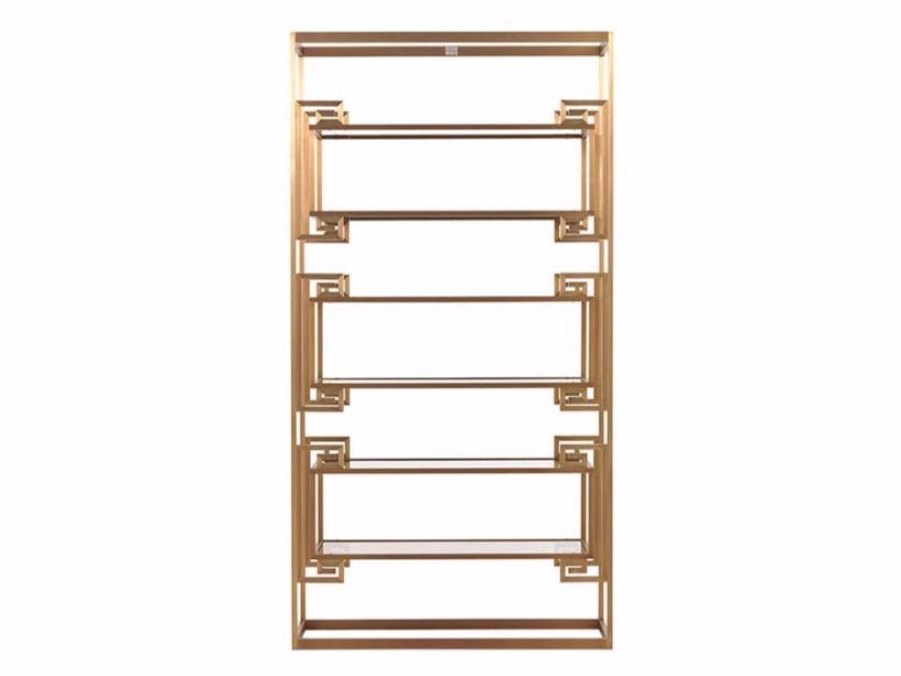 DALSTON Open brass bookcase