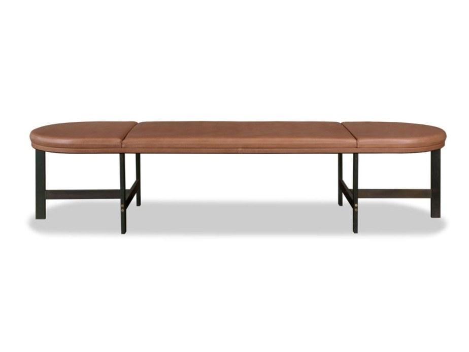 PASSEPARTOUT Upholstered leather bench