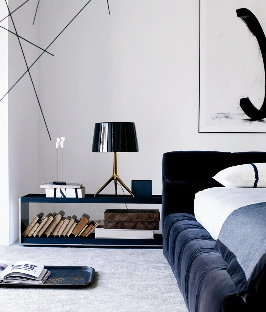 TUFTY BED Fabric storage bed
