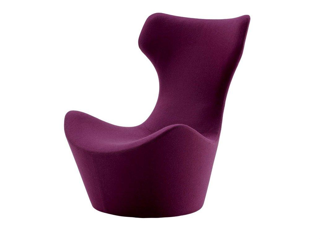 GRANDE PAPILIO Swivel upholstered high-back armchair