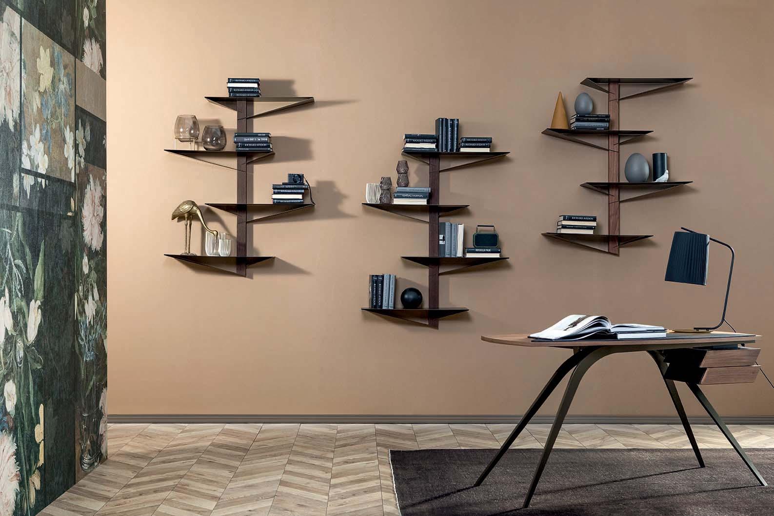ALBATROS Wall-mounted painted metal bookcase