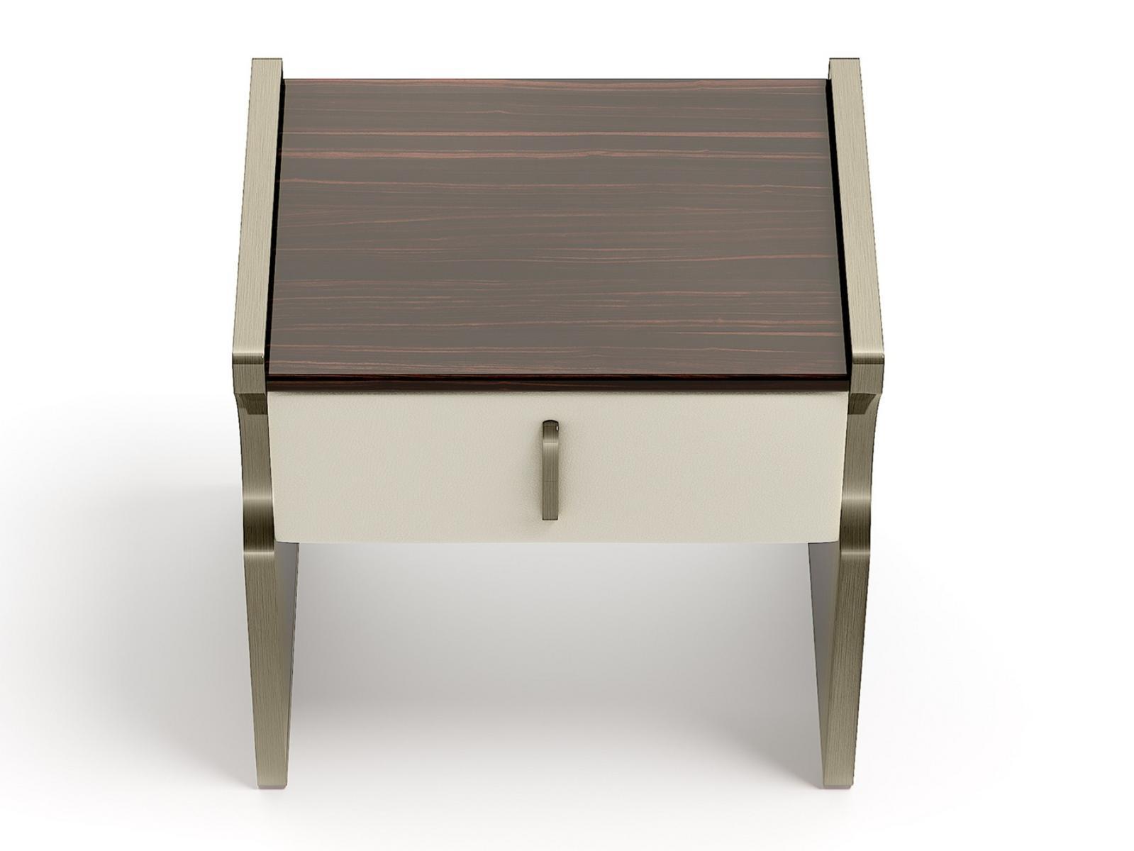 TRILOGY Rectangular wooden bedside table with drawers