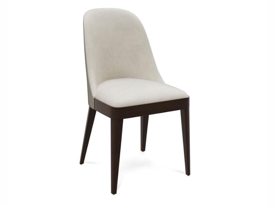 PR.426 Upholstered fabric chair with beech legs