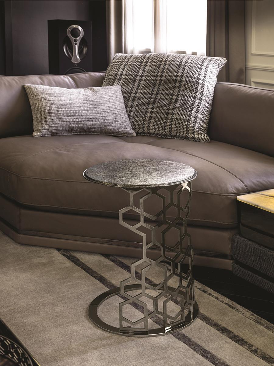 MARTIN Round metal coffee table