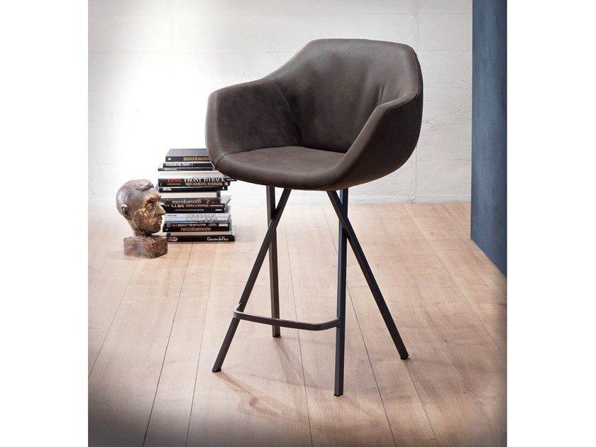 DUMBO High upholstered leather stool
