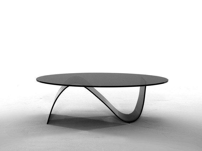 ALISSA Round glass coffee table