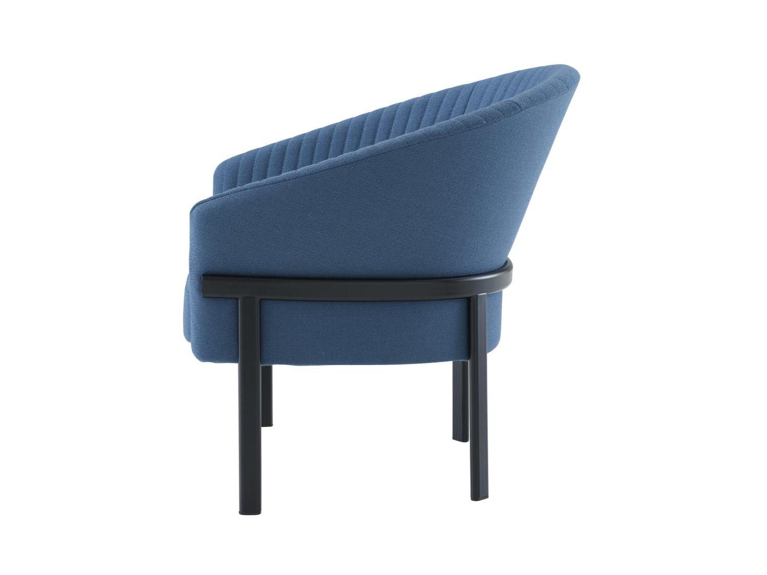 VALMY Fabric easy chair with armrests