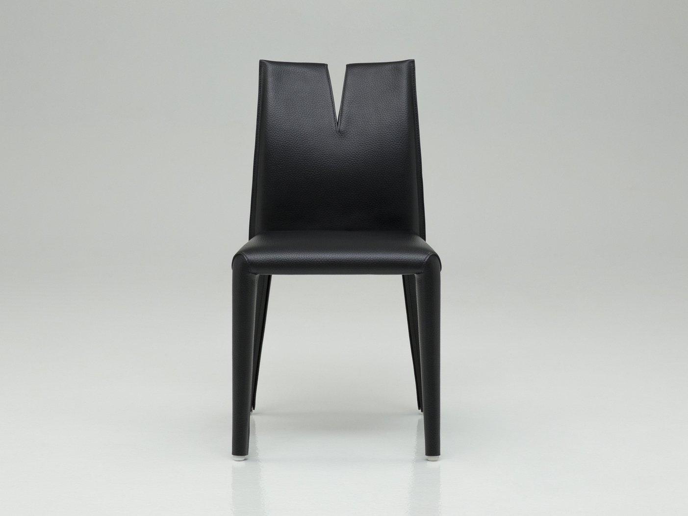 CUTTER Upholstered tanned leather chair