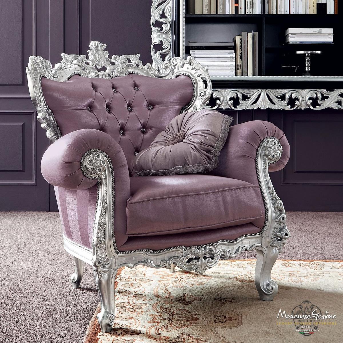 13411 Tufted fabric armchair with armrests