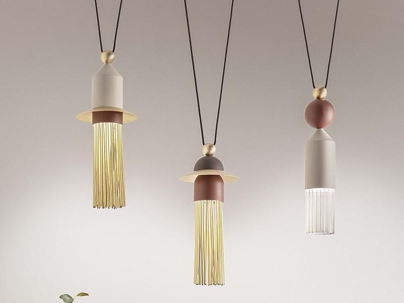 NAPPE C3 LED painted metal pendant lamp