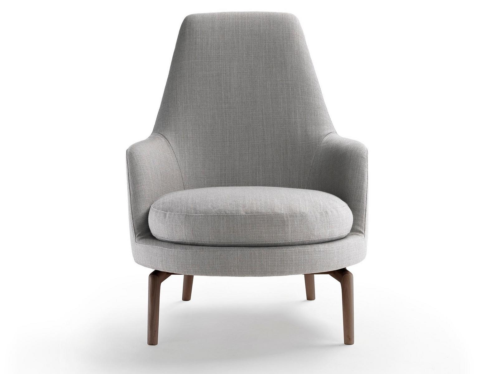 LEDA Fabric armchair with armrests