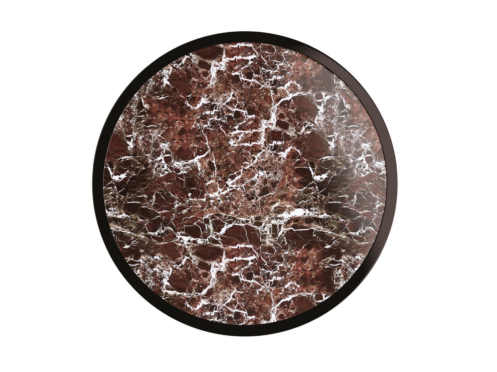 EXPERIA Round Rojo Levanto marble coffee table