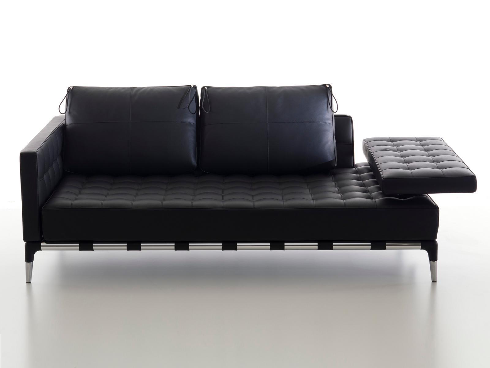241 PRIVÈ DIVANO Tufted leather sofa